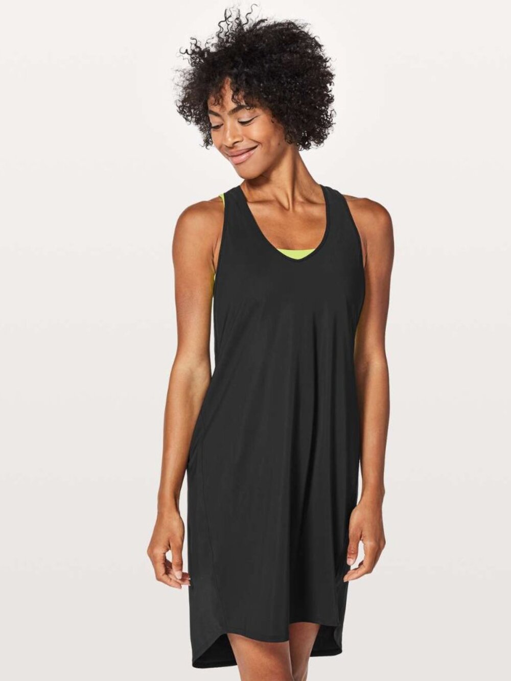 Lululemon Rejuvenate Lightweight Layered Tank Dress 8 Black